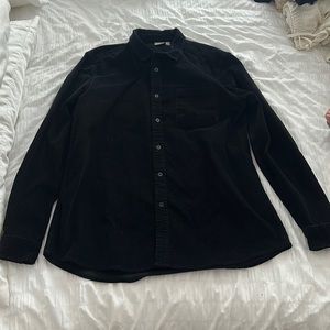 ASOS Black Corduroy Button Down Shirt